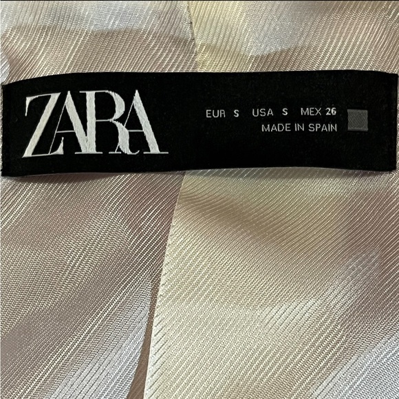 ZARA SATIN BLAZER WITH BUILT IN TIE SASH SIZE S PINK/ FUCHSIA FEMININE ROMANTIC - Picture 12 of 16
